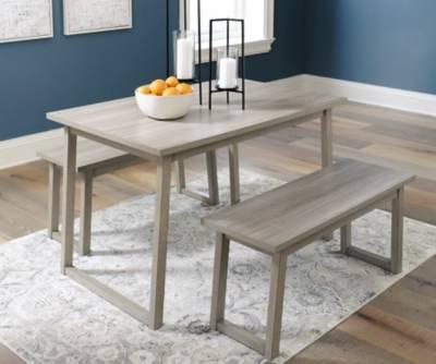 Ashley Loratti Dining Table and Benches (Set of 3) - D261-125