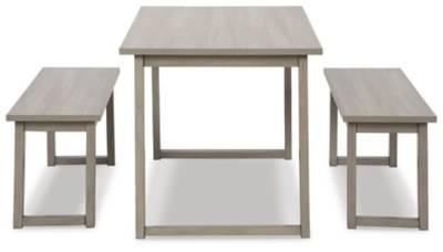 Ashley Loratti Dining Table and Benches (Set of 3) - D261-125