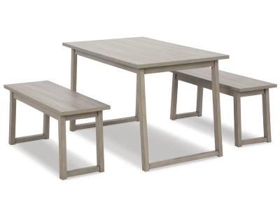 Ashley Loratti Dining Table and Benches (Set of 3) - D261-125