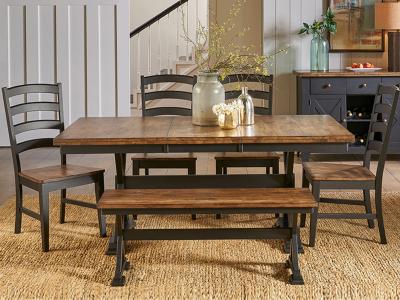 A-America Stormy Ridge Collection Trestle Table - STOBL6300