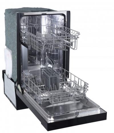 18" Danby Built In Dishwasher with 8 Place Setting Capacity  in Black - DDW1804EB