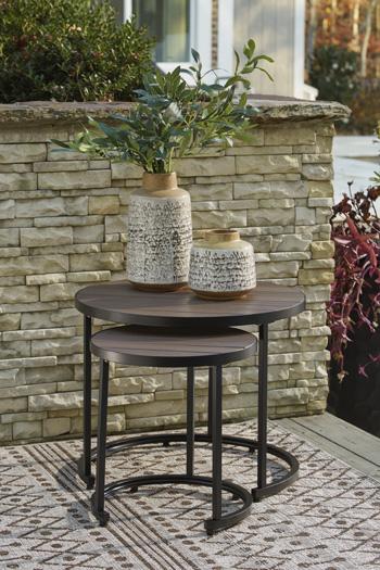 Ashley Furniture Ayla Nesting End Tables (2/CN) P020-716 Brown/Black