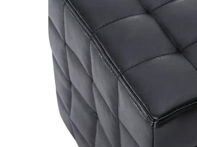 Monarch Cube Accent Ottoman in Black - Cube Accent Ottoman (Black)