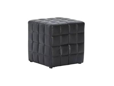 Monarch Cube Accent Ottoman in Black - Cube Accent Ottoman (Black)