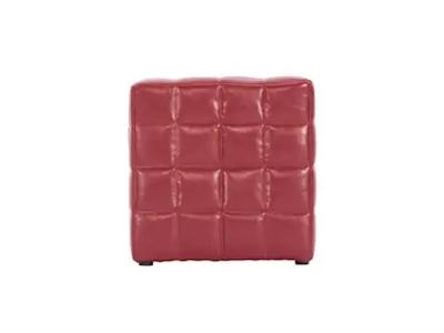 Monarch Cube Accent Ottoman in Red - Cube Accent Ottoman (Red)