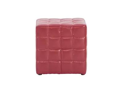 Monarch Cube Accent Ottoman in Red - Cube Accent Ottoman (Red)
