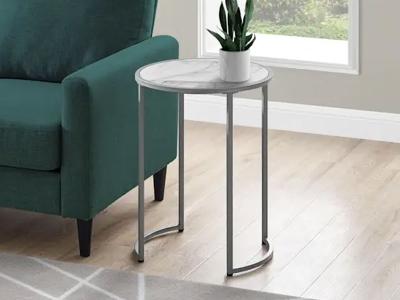 Monarch Lia Accent Table in White - Lia Accent Table