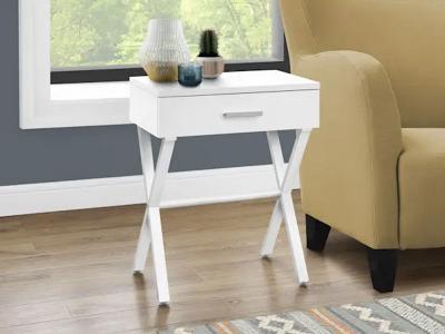 Monarch Cloe Accent Table in White - Cloe Accent Table (White)