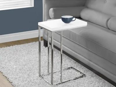 Monarch Aly Accent Table in White - Aly Accent Table (White)