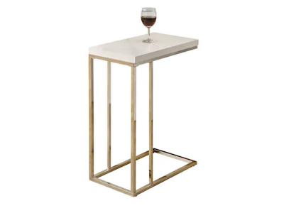 Monarch Aly Accent Table in White - Aly Accent Table (White)