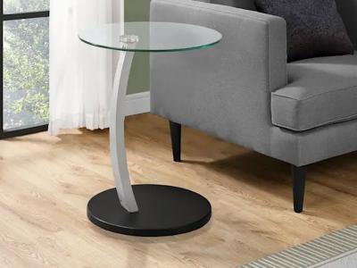 Monarch Crescent Accent Table in Black - Crescent Accent Table