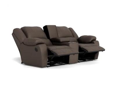 Palliser Mira Power Reclining Loveseat Console with Cupholder in Bali Carob - Mira Power Reclining Loveseat Console with Cupholder (Bali Carob)