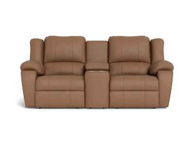Palliser Mira Power Reclining Loveseat Console with Cupholder in Bali Cider - Mira Power Reclining Loveseat Console with Cupholder (Bali Cider)
