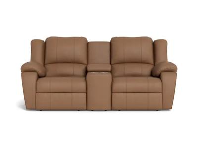 Palliser Mira Power Reclining Loveseat Console with Cupholder in Bali Cider - Mira Power Reclining Loveseat Console with Cupholder (Bali Cider)