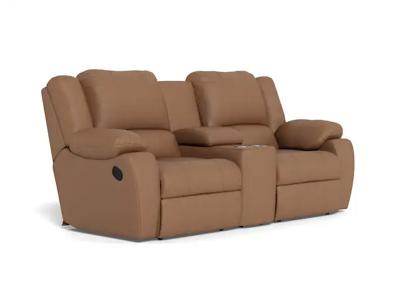 Palliser Mira Power Reclining Loveseat Console with Cupholder in Bali Cider - Mira Power Reclining Loveseat Console with Cupholder (Bali Cider)