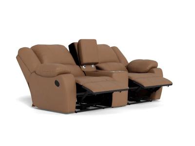 Palliser Mira Power Reclining Loveseat Console with Cupholder in Bali Cider - Mira Power Reclining Loveseat Console with Cupholder (Bali Cider)