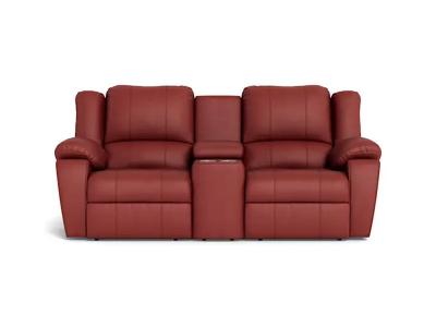 Palliser Mira Power Reclining Loveseat Console with Cupholder in Bali Currant - Mira Power Reclining Loveseat Console with Cupholder (Bali Currant)