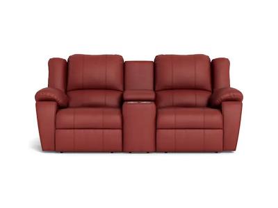 Palliser Mira Power Reclining Loveseat Console with Cupholder in Bali Currant - Mira Power Reclining Loveseat Console with Cupholder (Bali Currant)