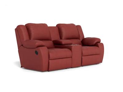 Palliser Mira Power Reclining Loveseat Console with Cupholder in Bali Currant - Mira Power Reclining Loveseat Console with Cupholder (Bali Currant)