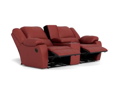 Palliser Mira Power Reclining Loveseat Console with Cupholder in Bali Currant - Mira Power Reclining Loveseat Console with Cupholder (Bali Currant)