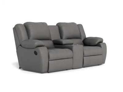 Palliser Mira Power Reclining Loveseat Console with Cupholder in Bali Rainstorm - Mira Power Reclining Loveseat Console with Cupholder (Bali Rainstorm)