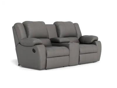 Palliser Mira Power Reclining Loveseat Console with Cupholder in Bali Rainstorm - Mira Power Reclining Loveseat Console with Cupholder (Bali Rainstorm)