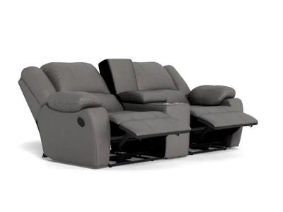 Palliser Mira Power Reclining Loveseat Console with Cupholder in Bali Rainstorm - Mira Power Reclining Loveseat Console with Cupholder (Bali Rainstorm)