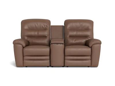 Palliser Keiran Power Reclining Loveseat with Power Headrest Power Lumbar and Console in Solana Nomad - Keiran Power Reclining Loveseat (Solana Nomad)