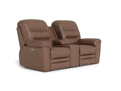 Palliser Keiran Power Reclining Loveseat with Power Headrest Power Lumbar and Console in Solana Nomad - Keiran Power Reclining Loveseat (Solana Nomad)