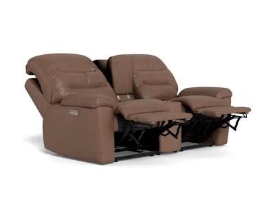 Palliser Keiran Power Reclining Loveseat with Power Headrest Power Lumbar and Console in Solana Nomad - Keiran Power Reclining Loveseat (Solana Nomad)