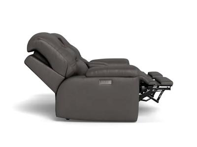 Palliser Keiran Power Reclining Loveseat with Power Headrest Power Lumbar and Console in Solana Phantom - Keiran Power Reclining Loveseat (Solana Phantom)