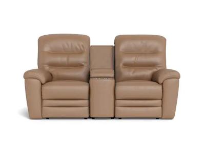 Palliser Keiran Power Reclining Loveseat with Power Headrest Power Lumbar and Console in Solana Trail - Keiran Power Reclining Loveseat (Solana Trail)