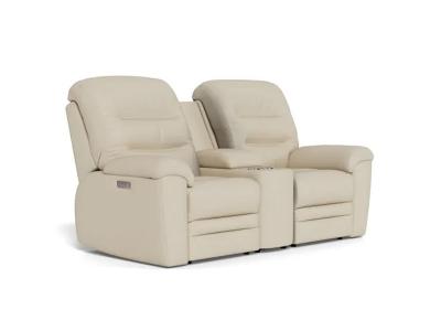 Palliser Keiran Power Reclining Loveseat with Power Headrest Power Lumbar and Console in Solana Tusk - Keiran Power Reclining Loveseat (Solana Tusk)