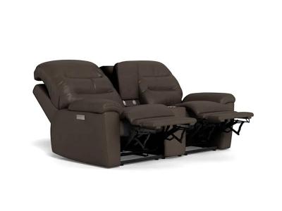 Palliser Keiran Power Reclining Loveseat with Power Headrest Power Lumbar and Console in Solana Mountain - Keiran Power Reclining Loveseat (Solana Mountain)