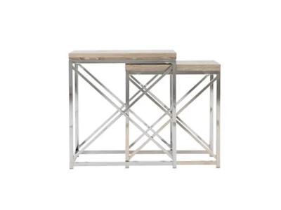 Monarch Sturdy X Nesting Table in Dark Taupe - Sturdy X Nesting Table (Dark Taupe)