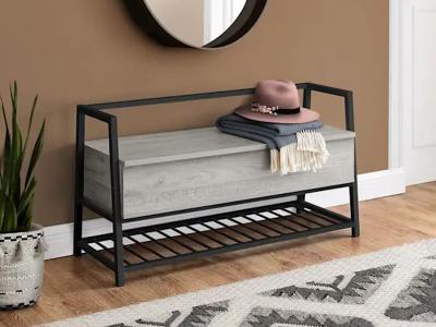 Monarch Cara Bench in Grey - Cara Bench (Grey)