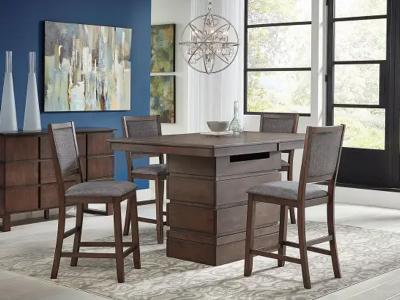 A-America Chesney 5 Piece Pub Dining in Falcon Brown - Chesney Pub Dining