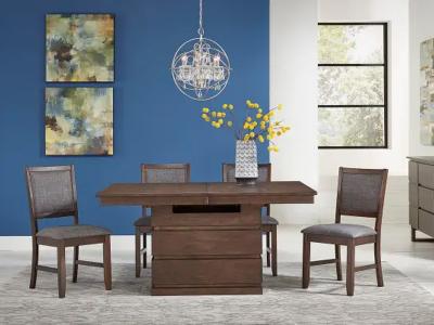 A-America Chesney 5 Piece Casual Dining in Falcon Brown - Chesney Casual Dining