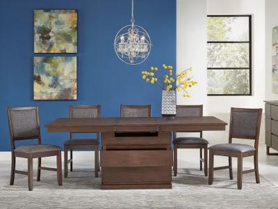 A-America Chesney 5 Piece Casual Dining in Falcon Brown - Chesney Casual Dining