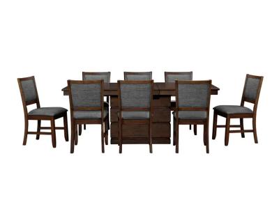 A-America Chesney 5 Piece Casual Dining in Falcon Brown - Chesney Casual Dining