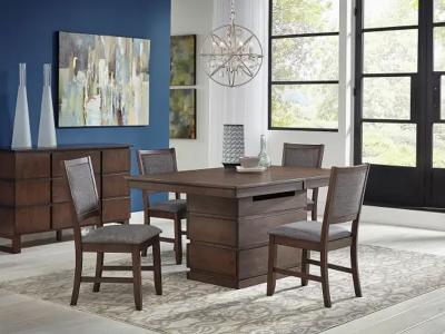 A-America Chesney 5 Piece Casual Dining in Falcon Brown - Chesney Casual Dining