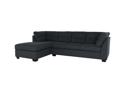 Podium Stephanie Left Facing 2 Piece Sectional in Charcoal - Stephanie 2 Piece Sectional