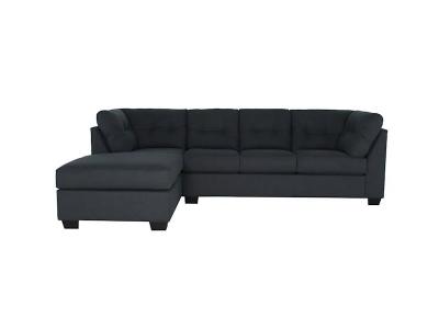 Podium Stephanie Left Facing 2 Piece Sectional in Charcoal - Stephanie 2 Piece Sectional