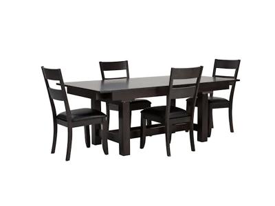 A-America Extension 5 Piece Formal Dining in Warm Grey - Extension 5Piece Formal Dining