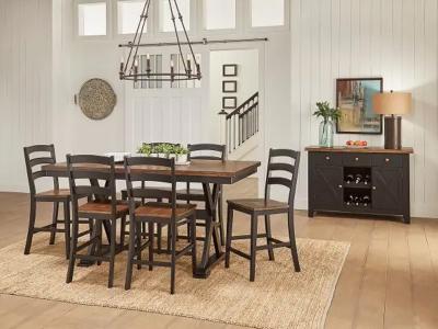 A-America Stormy Ridge 5 Piece Pub Dining in Chicory/Slate Black - Stormy Ridge Pub 5Piece Dining