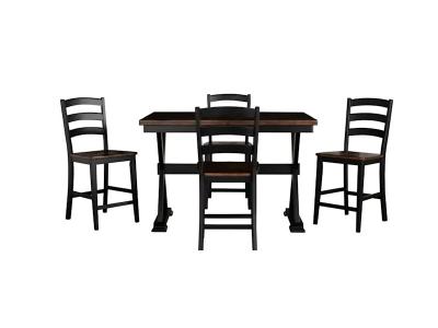 A-America Stormy Ridge 5 Piece Pub Dining in Chicory/Slate Black - Stormy Ridge Pub 5Piece Dining