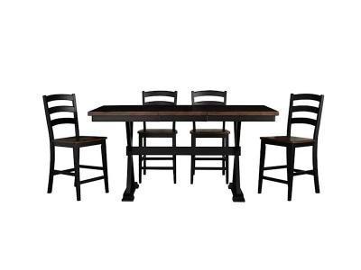 A-America Stormy Ridge 5 Piece Pub Dining in Chicory/Slate Black - Stormy Ridge Pub 5Piece Dining