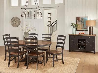 A-America Stormy Ridge 5 Piece Dining in Chicory/Slate Black - Stormy Ridge 5Piece Dining(Chicory)