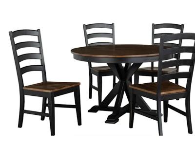 A-America Stormy Ridge 5 Piece Dining in Chicory/Slate Black - Stormy Ridge 5Piece Dining(Chicory)