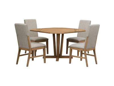 A-America Geo Heights 5 Piece Dining Room in Butterscotch - Geo Heights 5Piece Dining